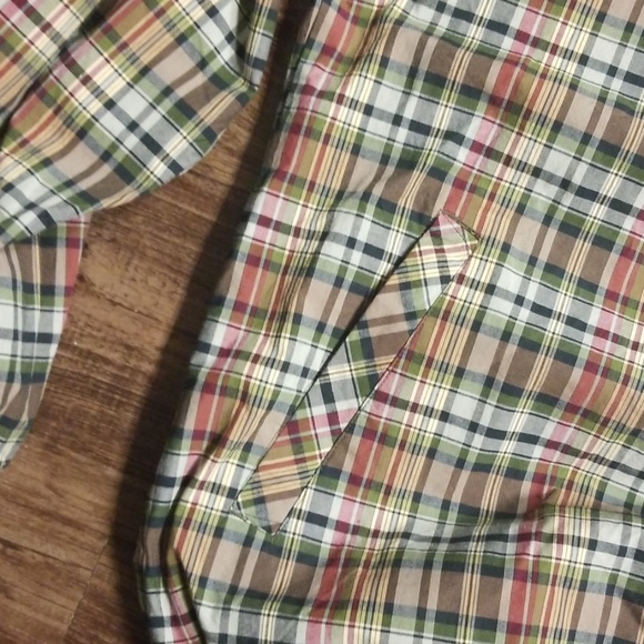 Eddie Bauer Madras Plaid 1/4 Zip Hooded Pullover Anorak Jacket - Picture 6 of 8